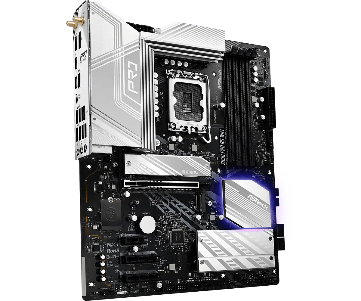 ASRock Z890 Pro RS WiFi LGA1851 Socket Gaming Motherboard - Vektra Computers LLC ASRock Z890 Pro RS WiFi LGA1851 Socket Gaming Motherboard - Vektra Computers LLC